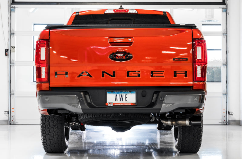 AWE Tuning 3015-23064 - AWE3015-23064 - AWE Tuning 2019+ Ford Ranger 0FG Performance Exhaust System w/Diamond Black Tips & Rock Guard - Shipped in Europe - Tuningsupply.com