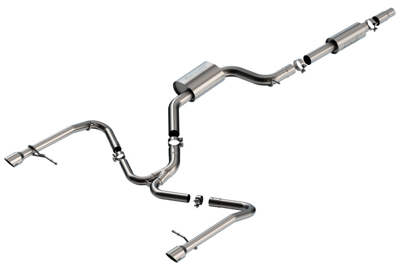 Borla 140850SB - BOR140850SB - Borla 19-21 VW GLI 2.0L S-Type 3.5in x 5.5in Tip Cat-Back Exhaust - Shipped in Europe - Tuningsupply.com