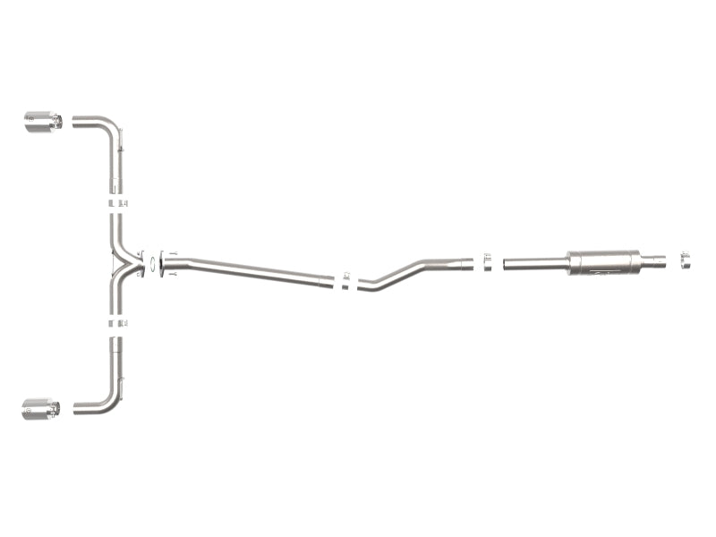 aFe 49-37015-P - AFE49-37015-P - aFe Takeda 2-1/2in 304 SS Cat-Back Exhaust w/ Polished Tips 14-18 Mazda 3 L4 2.0L/2.5L - Shipped in Europe - Tuningsupply.com