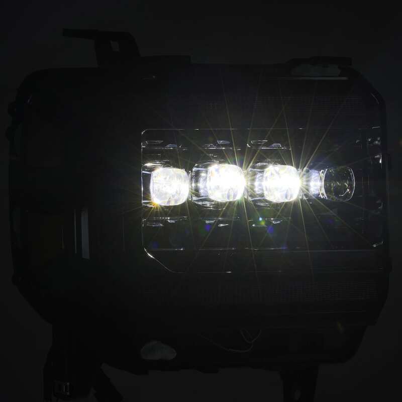 AlphaRex 880616 - ARX880616 - AlphaRex 14-18 GMC Sierra NOVA LED Proj Headlights Plnk Style Alpha Blk w/Activ Light/Seq Signal/DRL - Shipped in Europe - Tuningsupply.com
