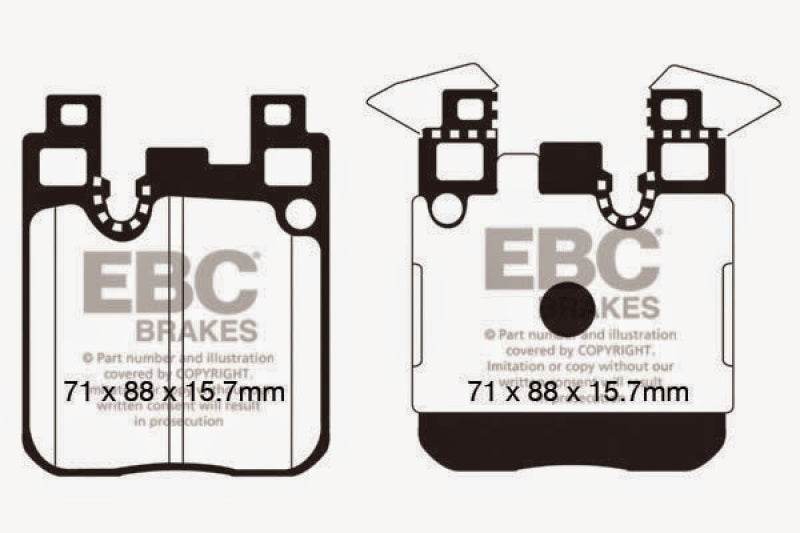 EBC DP22133 - EBCDP22133 - EBC 14+ BMW 228 Coupe 2.0 Turbo Brembo calipers Greenstuff Rear Brake Pads - Shipped in Europe - Tuningsupply.com