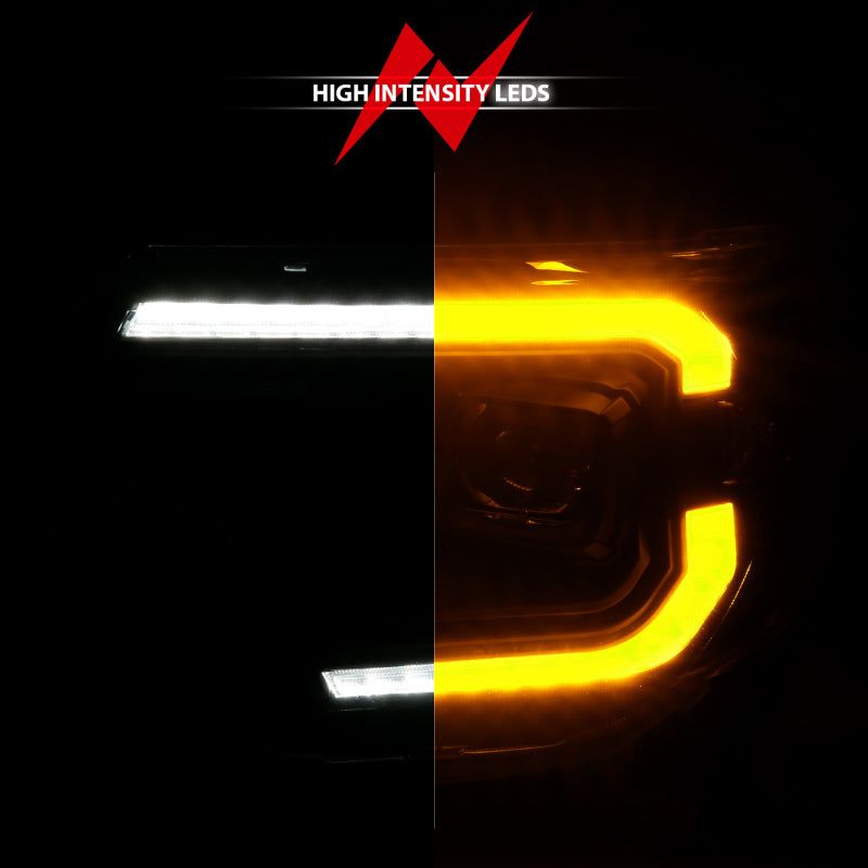 ANZO 111556 - ANZ111556 - ANZO 12-15 Toyota Tacoma Projector Headlights - w/ Light Bar Switchback Black Housing - Shipped in Europe - Tuningsupply.com