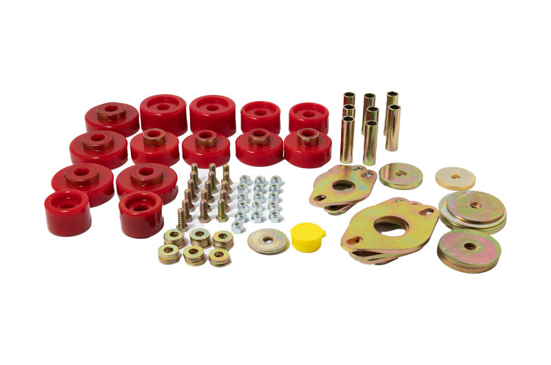 Energy Suspension 5.4117R - ENG5.4117R - Energy Suspension 09-18 Ram 1500 Ext Cab/ Crew Cab Body Mount Set - Red - Shipped in Europe - Tuningsupply.com