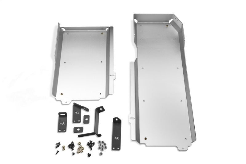 Rugged Ridge 18003.53 - RUG18003.53 - Rugged Ridge 18-23 Jeep Wrangler JLU 4dr Alum. Skid Plate for Gas Tank/Exhaust - Tex. Blk - Shipped in Europe - Tuningsupply.com