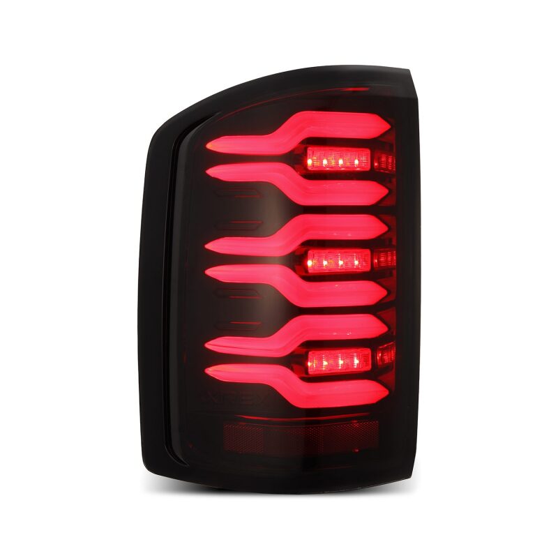 AlphaRex 630050 - ARX630050 - AlphaRex 14-18 GMC Sierra 1500/2500HD/3500HD LUXX-Series LED Tail Lights Blk/Red w/Actv Lgt Seq. Sig - Shipped in Europe - Tuningsupply.com