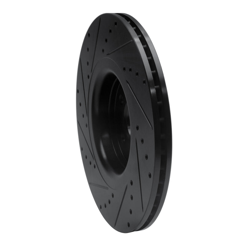 R1 Concepts - RNC633-54082R - R1 14-18 Ford Focus ST Front Right Drilled & Slotted Black Brake Rotor - Shipped in Europe - Tuningsupply.com