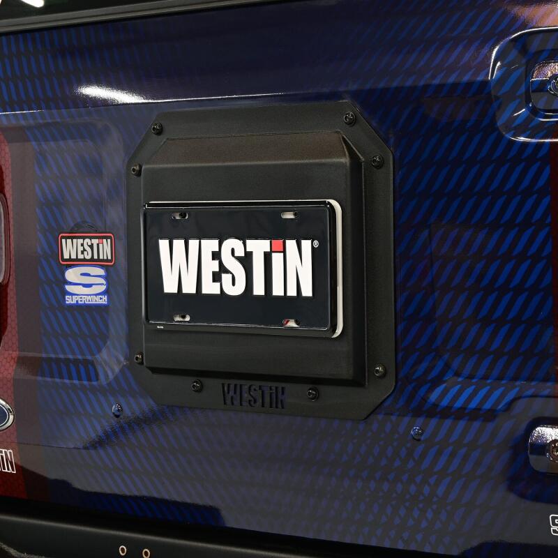 Westin 59-89055 - WES59-89055 - Westin 21-25 Ford Bronco (Excl. Sport) Spare Tire Delete Plate - Tex. Blk - Shipped in Europe - Tuningsupply.com