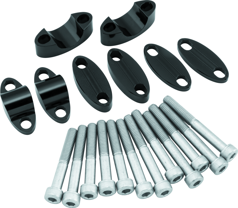 BikeMaster 151989 - BKM151989 - BikeMaster Aluminum Handlebar Risers 1-1/8in - Black - Shipped in Europe - Tuningsupply.com