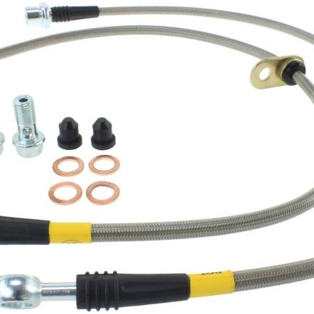 Stoptech 950.44511 - STO950.44511 - StopTech 02-12 Toyota Camry Coupe/Sedan / 04-08 Solara Rear Stainless Steel Brake Lines - Shipped in Europe - Tuningsupply.com