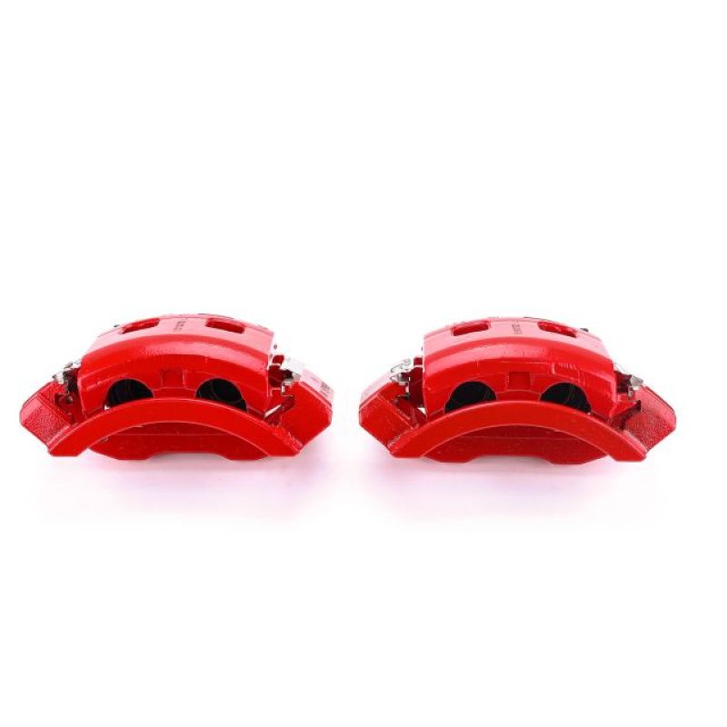 PowerStop S4762A - PSBS4762A - Power Stop 00-01 Dodge Ram 1500 Front Red Calipers w/Brackets - Pair - Shipped in Europe - Tuningsupply.com