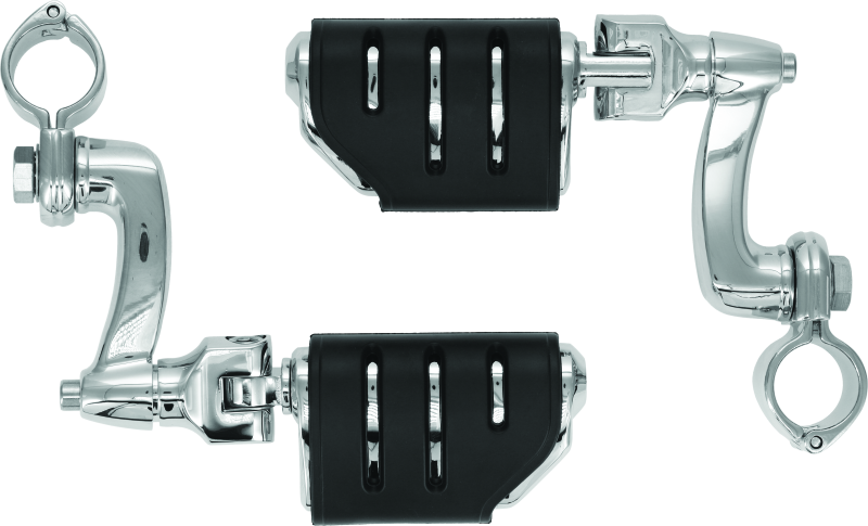 Kuryakyn 7555 - KUR7555 - Kuryakyn Longhorn Trident Dually Offset Highway Pegs 1-1/4 in Clamp Chrome - Shipped in Europe - Tuningsupply.com