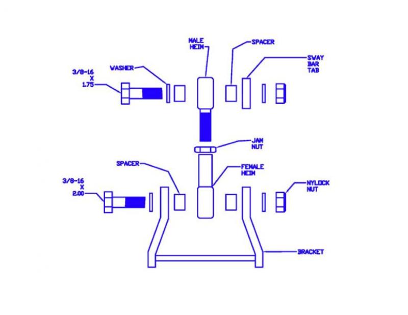 Progress Technology 65.1006 - PRG65.1006 - Progress Tech 01-05 Honda Civic Rear Sway Bar Adapter Kit - Shipped in Europe - Tuningsupply.com
