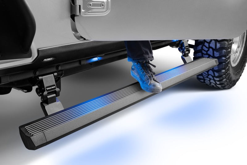 Go Rhino - GOR20450674PC - RealTruck 18-24 Jeep Wrangler 4dr VoltStep Electric Running Board Kit (Drilling Req.) - Tex. Blk - Shipped in Europe - Tuningsupply.com