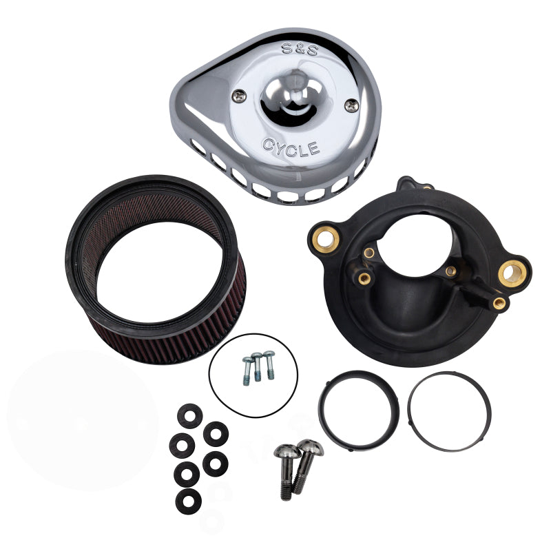 S&S Cycle 170-0935 - SSC170-0935 - S&S Cycle M8 Gen 2 Models Stealth Air Cleaner Kit w/ 1in Filter Mini-Teardrop 58/64/68mm TB - Chrome - Shipped in Europe - Tuningsupply.com