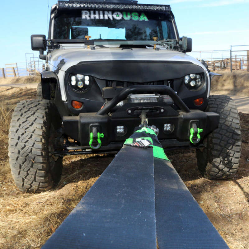 Rhino USA TOWSTRAP-430 - RSATOWSTRAP-430 - Rhino USA Recovery Tow Strap 4Inx30Ft (Black) - Shipped in Europe - Tuningsupply.com