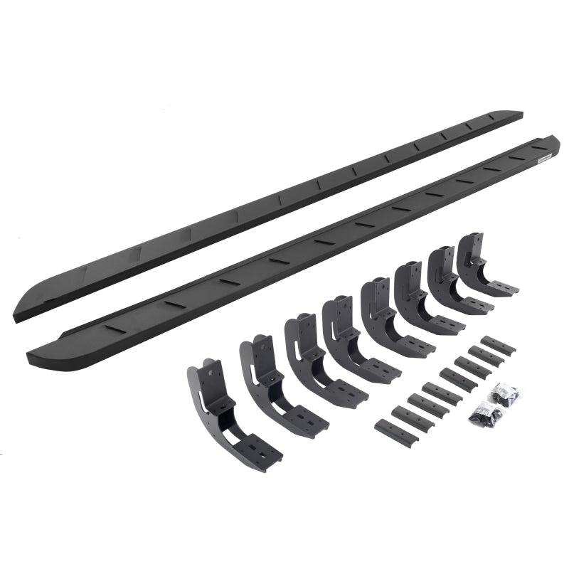 Go Rhino 63404887SPC - GOR63404887SPC - Go Rhino 20-22 GMC Sierra 2500HD CC (New Bdy) RB10 Slim Running Boards Kit (w/Brackets) - Tex. Blk - Shipped in Europe - Tuningsupply.com