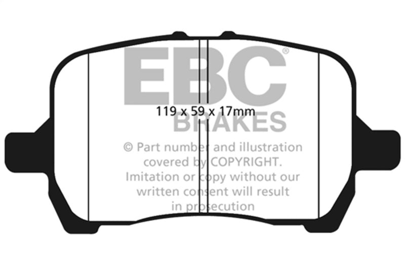 EBC DP41763R - EBCDP41763R - EBC 04-06 Chevrolet Cobalt 2.0 Supercharged Yellowstuff Front Brake Pads - Shipped in Europe - Tuningsupply.com