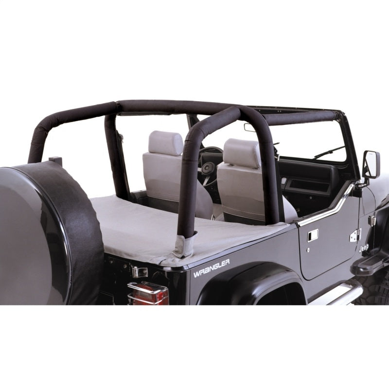 Rugged Ridge 13612.15 - RUG13612.15 - Rugged Ridge Roll Bar Cover Kit Black Denim 97-02 Jeep Wrangler - Shipped in Europe - Tuningsupply.com