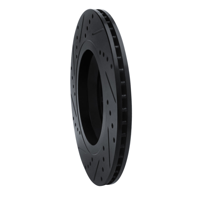R1 Concepts 633-74030R - RNC633-74030R - R1 15-25 Volkswagen GTI Rear Right Drilled & Slotted Black Brake Rotor - Shipped in Europe - Tuningsupply.com