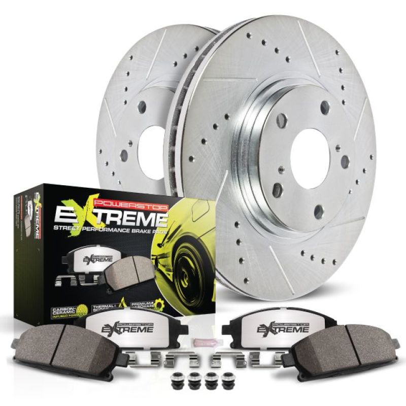 PowerStop K1417-26 - PSBK1417-26 - Power Stop 05-07 Cadillac XLR Front Z26 Street Warrior Brake Kit - Shipped in Europe - Tuningsupply.com