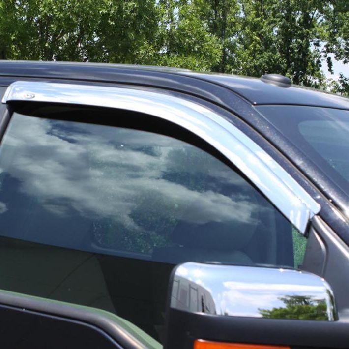 AVS 682352 - AVS682352 - AVS 94-01 Dodge RAM 1500 (Excl. Towing Mirror) Outside Mount Front Window Ventvisor 2pc - Chrome - Shipped in Europe - Tuningsupply.com
