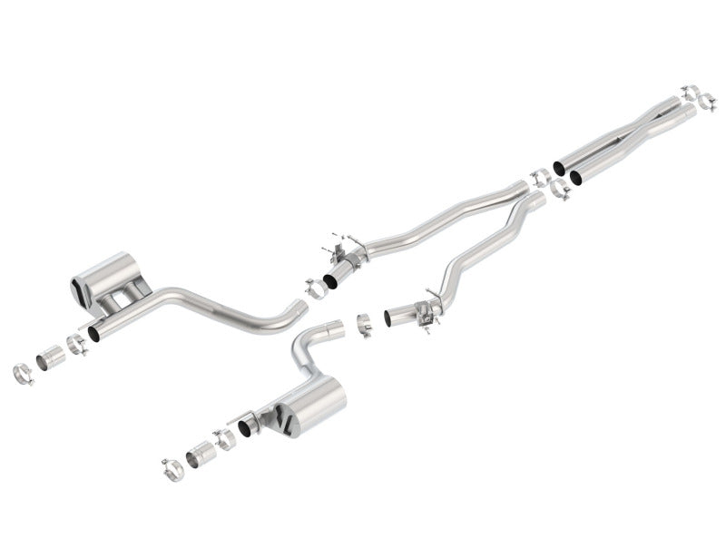 Borla 140667 - BOR140667 - Borla 2015 Dodge Charger Hellcat 6.2L V8 ATAK Catback Exhaust w/ Valves No Tips Factory Valance - Shipped in Europe - Tuningsupply.com