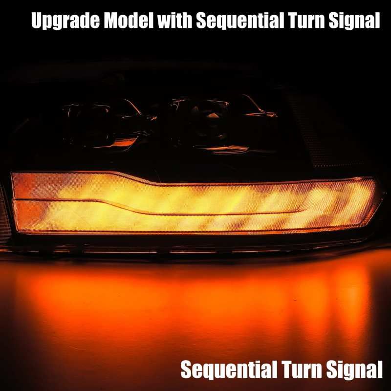 AlphaRex 880539 - ARX880539 - AlphaRex 09-18 Dodge Ram 1500HD LUXX LED Proj Headlights Plnk Style Blk w/Activ Light/Seq Signal/DRL - Shipped in Europe - Tuningsupply.com