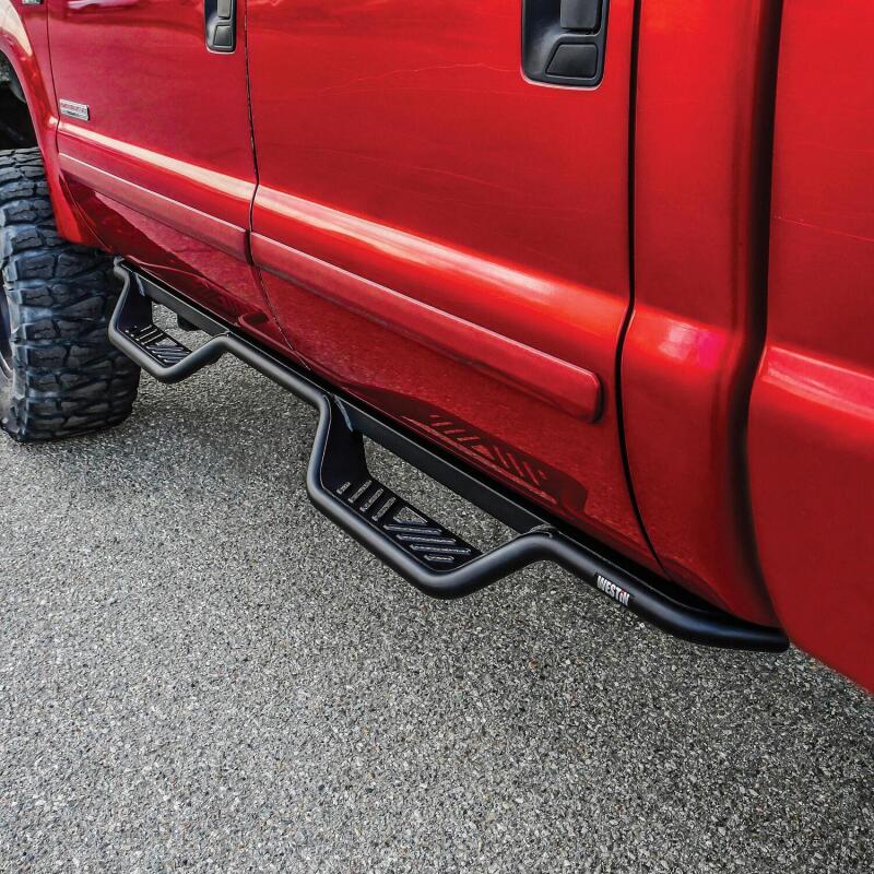 Westin 20-11335 - WES20-11335 - Westin 1999-2016 Ford F-250/F-350/F-450/F-550 Crew Cab Outlaw Drop Nerf Step Bars Textured Black - Shipped in Europe - Tuningsupply.com