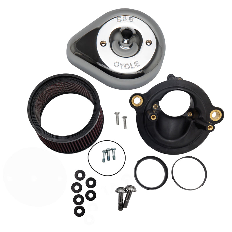 S&S Cycle 170-0934 - SSC170-0934 - S&S Cycle M8 Gen 2 Models Stealth Air Cleaner Kit w/ 1in Filter Teardrop 58/64/68mm TB - Chrome - Shipped in Europe - Tuningsupply.com