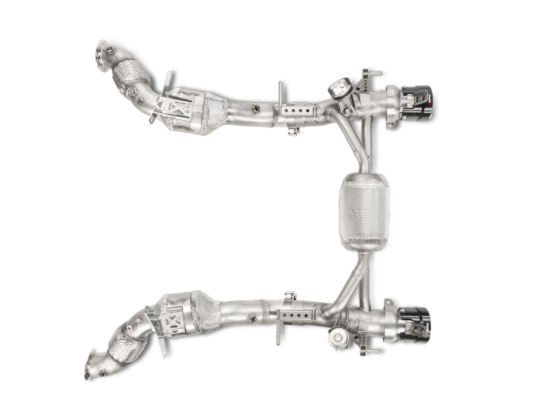 Akrapovic MTP-FE488H - AKRMTP-FE488H - Akrapovic 16-17 Ferrari 488 GTB/488 Spyder Slip-On Line (Titanium) w/ Carbon Tips - Shipped in Europe - Tuningsupply.com