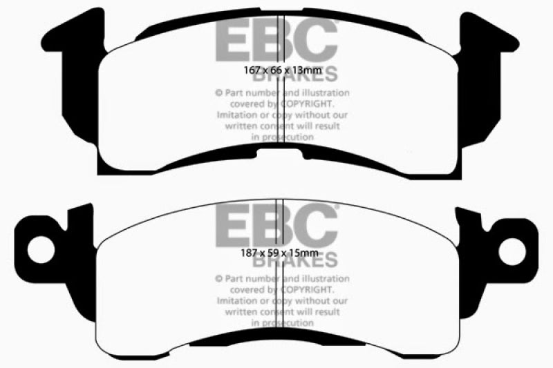 EBC DP61145 - EBCDP61145 - EBC 85-90 Chevrolet Astro Van 2WD Greenstuff Front Brake Pads - Shipped in Europe - Tuningsupply.com