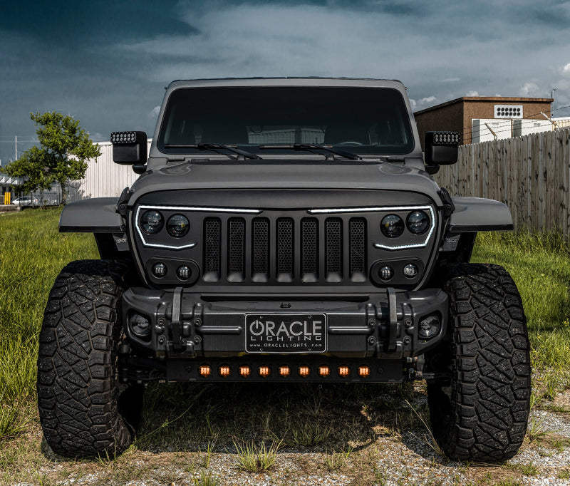 ORACLE Lighting 5883-005 - ORL5883-005 - ORACLE Lighting 18-22 Jeep Wrangler JL Skid Plate w/ Integr LED Emitters - Amber - Shipped in Europe - Tuningsupply.com