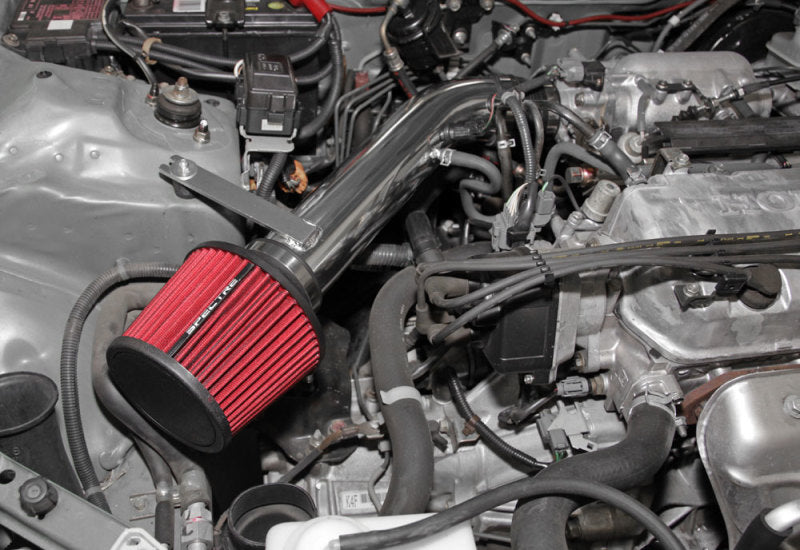 Spectre 10146 - SPE10146 - Spectre 92-00 Honda Civic L4-1.6L F/I Air Intake Kit - Polished w/Red Filter - Shipped in Europe - Tuningsupply.com