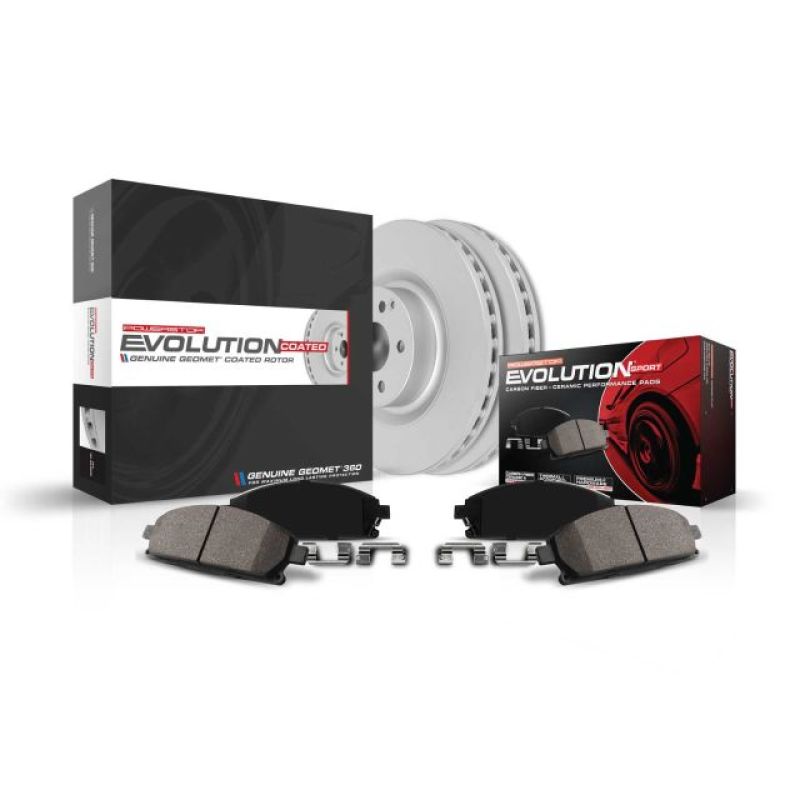 PowerStop CRK7084 - PSBCRK7084 - Power Stop 17-18 Audi RS3 Rear Z23 Evolution Sport Coated Brake Kit - Shipped in Europe - Tuningsupply.com