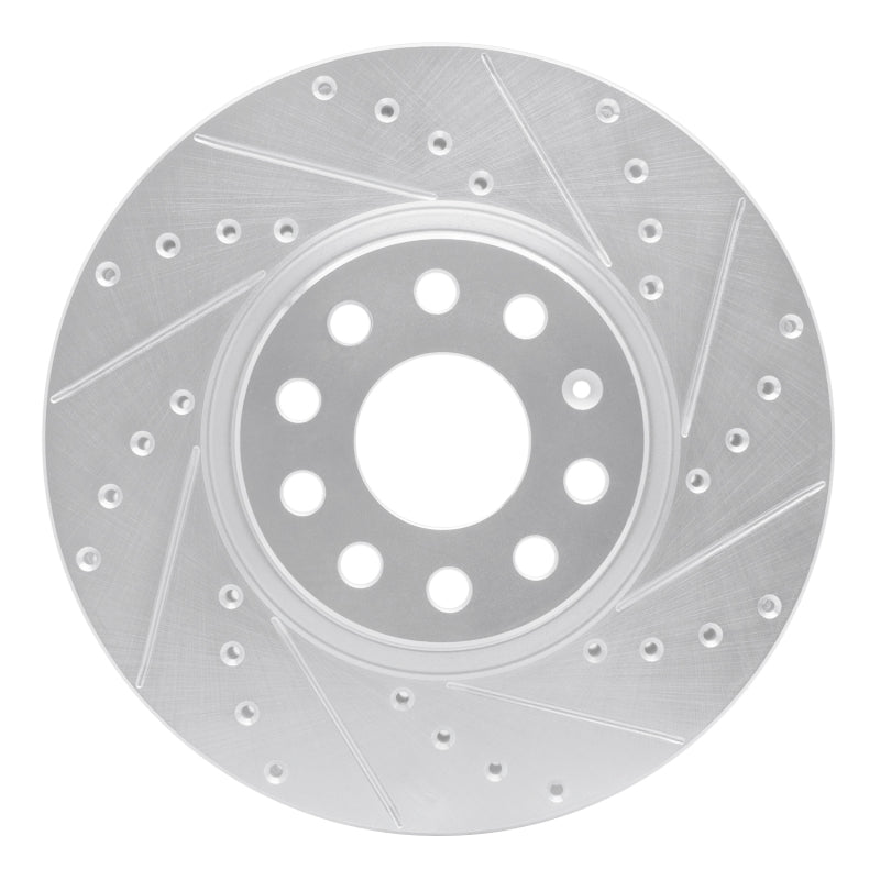 R1 Concepts 631-74053R - RNC631-74053R - R1 05-25 Audi A3 Quattro Front Right Drilled & Slotted Silver Brake Rotor - Shipped in Europe - Tuningsupply.com