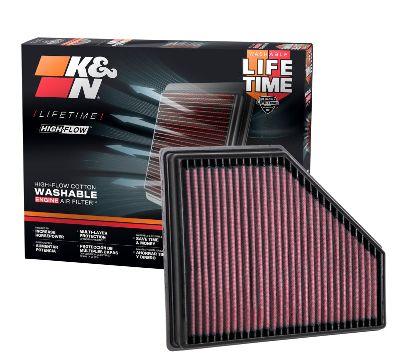 K&N Engineering 33-3136 - KNN33-3136 - K&N 2019 BMW 330I L4-2.0L Turbo F/I/DSL Replacement Drop In Air Filter - Shipped in Europe - Tuningsupply.com