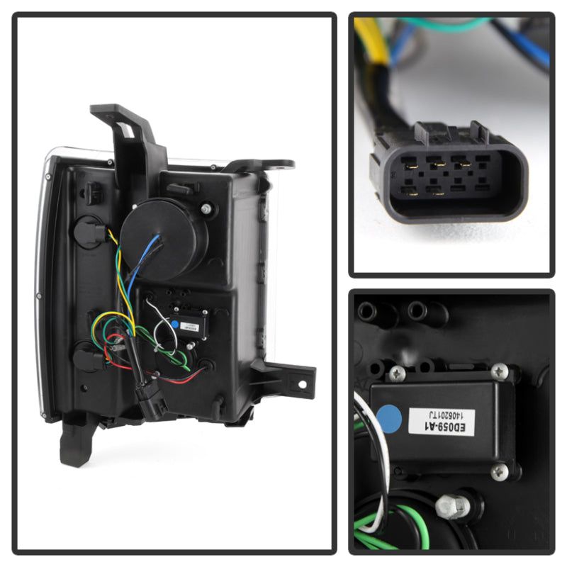 SPYDER 5079480 - SPY5079480 - Spyder Chevy Silverado 1500 14-16 Projector Headlights Light Bar DRL Chrm PRO-YD-CS14-LBDRL-C - Shipped in Europe - Tuningsupply.com