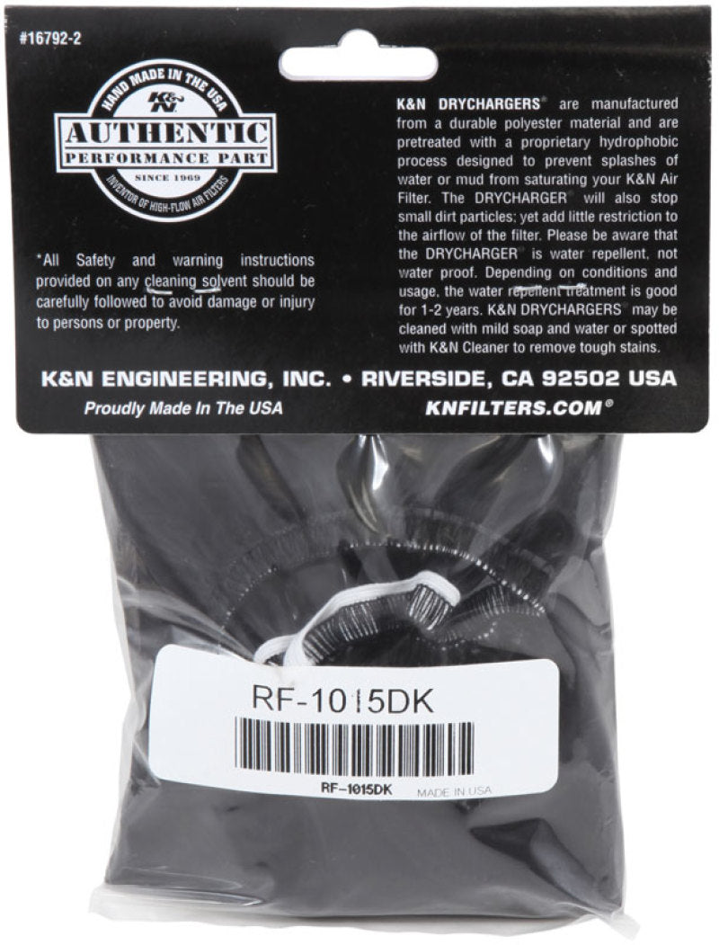 K&N Engineering RF-1015DK - KNNRF-1015DK - K&N Air Filter Wrap Drycharger - Black - Shipped in Europe - Tuningsupply.com