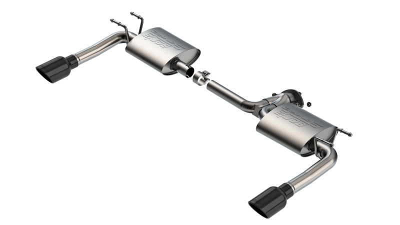 Borla 11982BC - BOR11982BC - Borla 19-23 Mazda 3 NA / 21-23 Mazda 3 Turbo S-Type Axle Back Exhaust w/ 4in Black Tips - Shipped in Europe - Tuningsupply.com