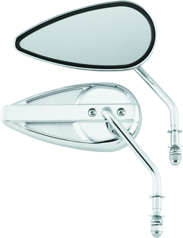 Bikers Choice 489828 - BKC489828 - Scelta dei motociclisti 65-Up Chrome Teardrop Mirror Universal Custom Pr - Shipped in Europe - Tuningsupply.com