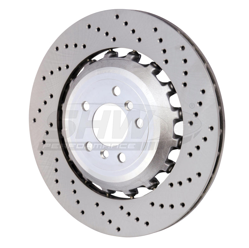 SHW Performance BRR48181 - SHWBRR48181 - SHW 11-16 BMW M5 4.4L Right Rear Cross-Drilled Lightweight Brake Rotor (34212284104) - Shipped in Europe - Tuningsupply.com