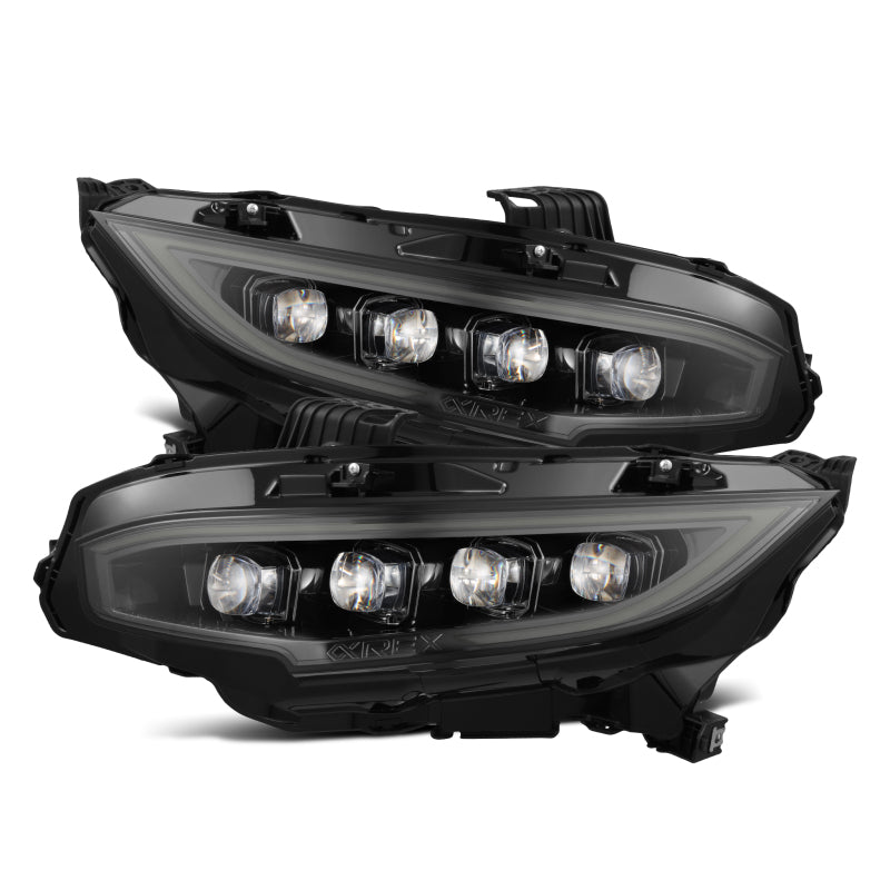 AlphaRex 880492 - ARX880492 - AlphaRex 16-21 Honda Civic NOVA-Series LED Proj Headlights Alpha-Black w/Actv Lgt & Seq.Sig / SB DRL - Shipped in Europe - Tuningsupply.com