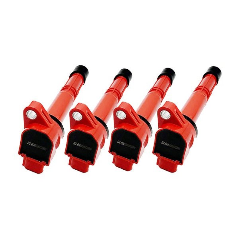 BLOX Racing BXIC-00005-4-RD - BLOBXIC-00005-4-RD - BLOX Honda K-Series Coil Pack Set of 4 - Red - Shipped in Europe - Tuningsupply.com