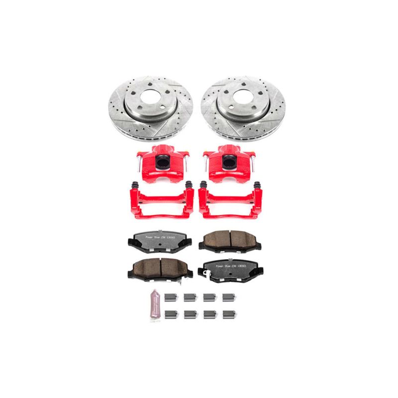 PowerStop KC3097-36 - PSBKC3097-36 - Power Stop 07-17 Jeep Wrangler Front Z36 Truck & Tow Brake Kit w/Calipers - Shipped in Europe - Tuningsupply.com