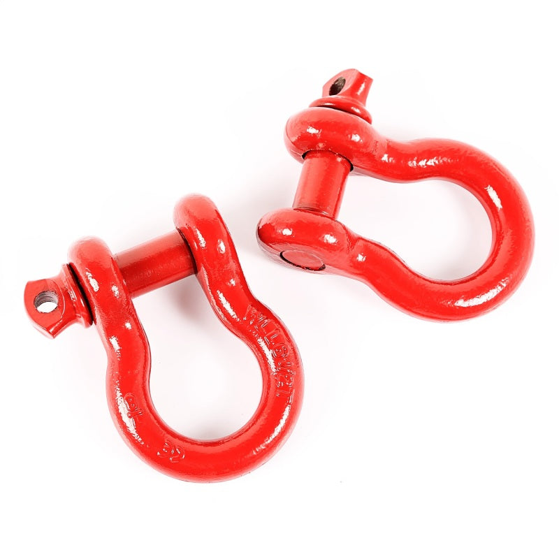 Rugged Ridge 11235.13 - RUG11235.13 - Rugged Ridge Red 7/8in D-Shackles - Shipped in Europe - Tuningsupply.com