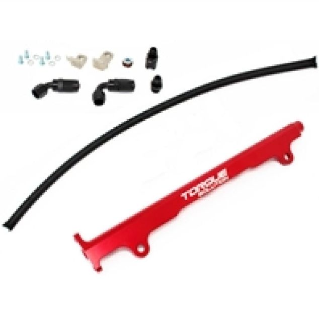 Torque Solution TS-EV-485R - TQSTS-EV-485R - Torque Solution Mitsubishi Evo X Billet Aluminum Fuel Rail - Red - Shipped in Europe - Tuningsupply.com