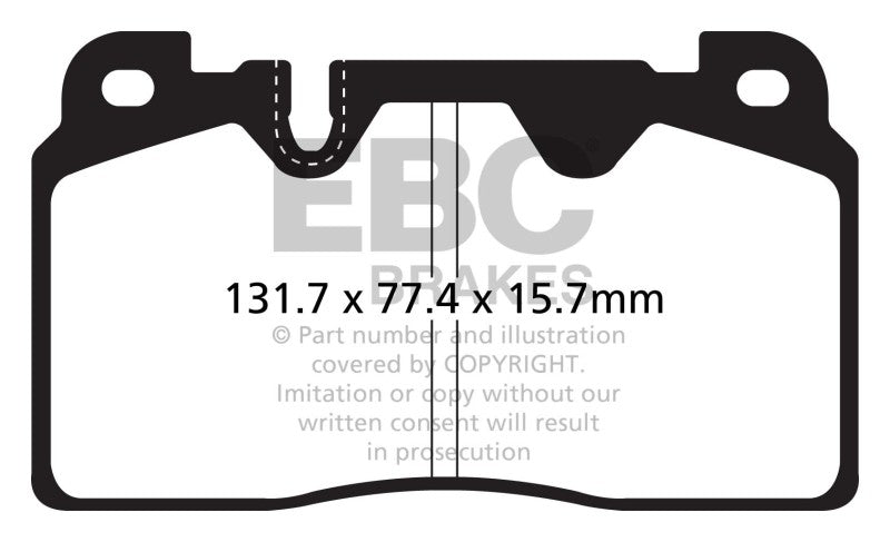 EBC DP22168 - EBCDP22168 - EBC 12+ Audi Q5 2.0 Turbo (Brembo) Greenstuff Front Brake Pads - Shipped in Europe - Tuningsupply.com