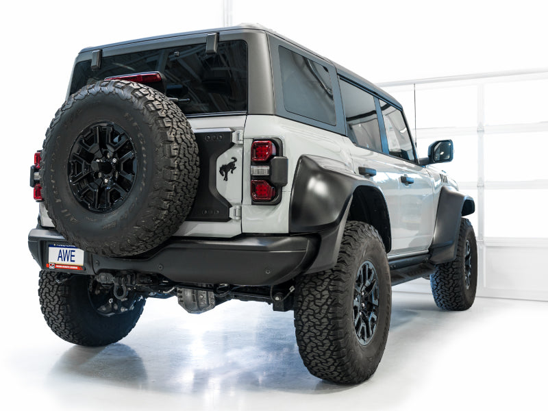 AWE Tuning 3025-31327 - AWE3025-31327 - AWE Tuning 22-24 Ford Bronco Raptor 4WD Dual BashGuards Cat-Back SwitchPath Exhaust (No Tips) - Shipped in Europe - Tuningsupply.com