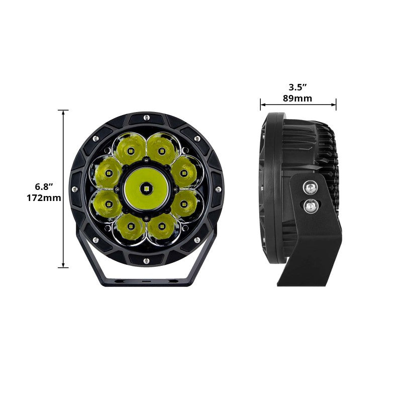 XKGLOW XK066007 - XKGXK066007 - XK Glow Combo Beam Offroad Round Work Light Kit 2pc 7in 44W - Shipped in Europe - Tuningsupply.com