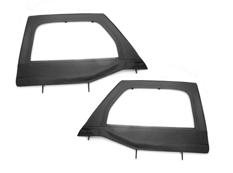 Rugged Ridge 13711.15 - RUG13711.15 - Rugged Ridge Upper Soft Door Kit Front Black Diamond 07-18 Jeep Wrangler JK - Shipped in Europe - Tuningsupply.com